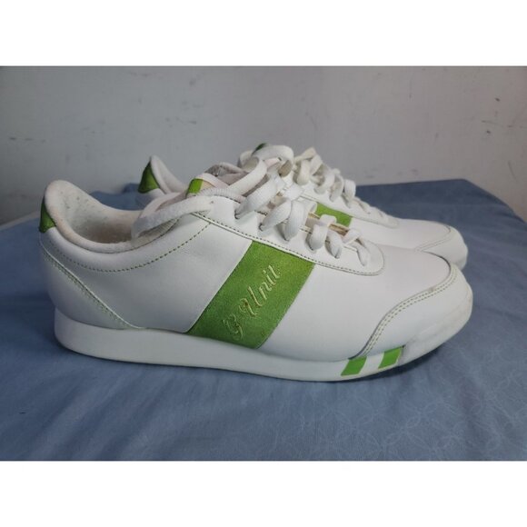 Reebok G Unit White & Green Leather Sneaker  Shoes Women's Size 9 Vintage - Picture 15 of 16